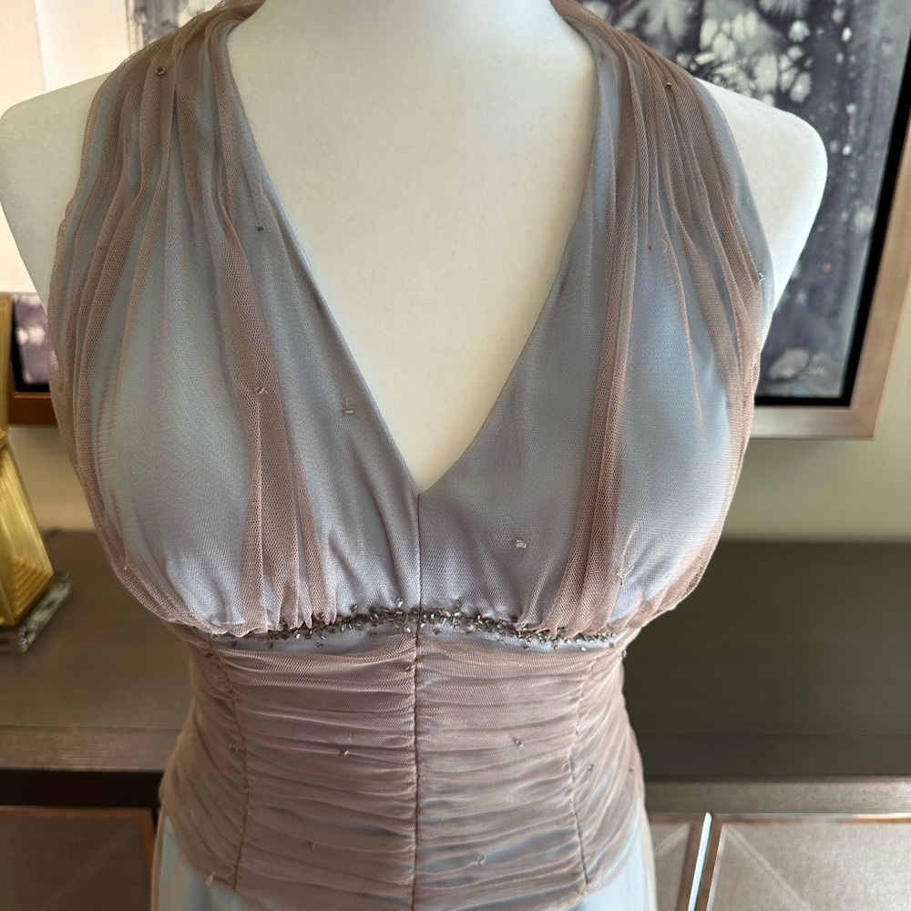 JS Boutique Halter Sequined Cocktail Dress Size 8 - Picture 8 of 14